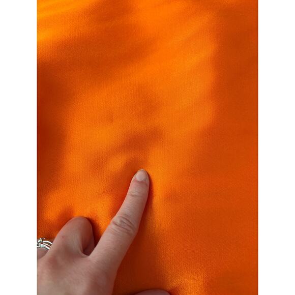 ELIATT Visitant Satin Maxi Dress in Papaya Orange Cut Out Maxi Sz S - Picture 16 of 16